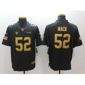 Oakland Raiders #52 Khalil Mack Anthracite Gold Salute to Service Limited Men Nike NFL Jersey