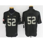 Oakland Raiders #52 Khalil Mack Anthracite Salute to Service Limited Nike NFL Jersey