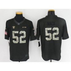 Oakland Raiders #52 Khalil Mack Anthracite Salute to Service Limited Nike NFL Jersey