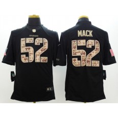 Oakland Raiders #52 Khalil Mack Black Men Stitched Nike NFL Limited Salute to Service Jersey