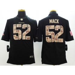 Oakland Raiders #52 Khalil Mack Black Men Stitched Nike NFL Limited Salute to Service Jersey
