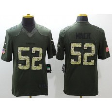 Oakland Raiders #52 Khalil Mack Green Salute to Service Limited Men Nike NFL Jersey