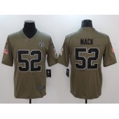 Oakland Raiders #52 Khalil Mack Olive 2017 Salute To Service Limited Men Nike NFL Jersey
