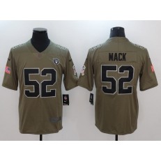 Oakland Raiders #52 Khalil Mack Olive 2017 Salute To Service Limited Men Nike NFL Jersey