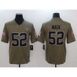 Oakland Raiders #52 Khalil Mack Olive 2017 Salute To Service Limited Men Nike NFL Jersey