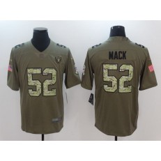 Oakland Raiders #52 Khalil Mack Olive Camo Salute To Service Limited Men Nike NFL Jersey
