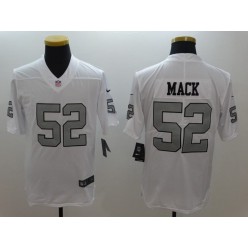 Oakland Raiders #52 Khalil Mack White Color Rush Men Limited Nike NFL Jersey