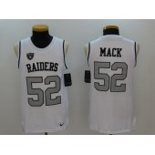 Oakland Raiders #52 Khalil Mack White Color Rush Tank Top Nike NFL Jersey