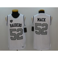 Oakland Raiders #52 Khalil Mack White Color Rush Tank Top Nike NFL Jersey