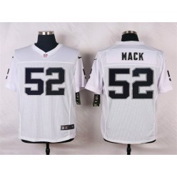 Oakland Raiders #52 Khalil Mack White Men Stitched Nike NFL Elite Jersey