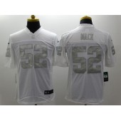 Oakland Raiders #52 Khalil Mack White Men Stitched Nike NFL Limited Platinum Jersey