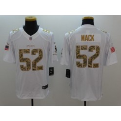 Oakland Raiders #52 Khalil Mack White Salute To Service Limited Men Nike NFL Jersey