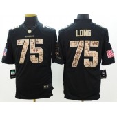 Oakland Raiders #75 Howie Long Black Men Stitched Nike NFL Limited Salute to Service Jersey