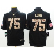 Oakland Raiders #75 Howie Long Black Men Stitched Nike NFL Limited Salute to Service Jersey