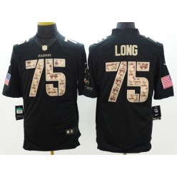 Oakland Raiders #75 Howie Long Black Men Stitched Nike NFL Limited Salute to Service Jersey