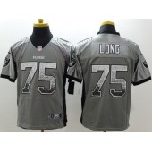 Oakland Raiders #75 Howie Long Grey Drift Fashion Men Football Nike NFL Jersey