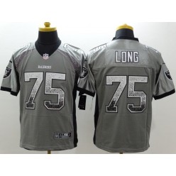Oakland Raiders #75 Howie Long Grey Drift Fashion Men Football Nike NFL Jersey