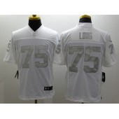 Oakland Raiders #75 Howie Long White Men Stitched Nike NFL Limited Platinum Jersey