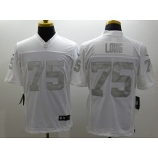 Oakland Raiders #75 Howie Long White Men Stitched Nike NFL Limited Platinum Jersey
