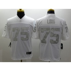 Oakland Raiders #75 Howie Long White Men Stitched Nike NFL Limited Platinum Jersey