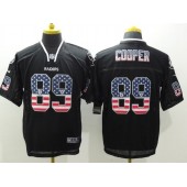 Oakland Raiders #89 Amari Cooper Black Men Stitched Nike NFL Elite USA Flag Fashion Jersey