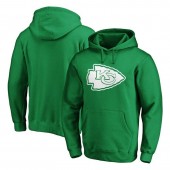 Kansas City Chiefs NFL Pro Line by Fanatics Branded St. Patrick&lsquo;s Day White Logo Pullover Hoodie &ndash; Green