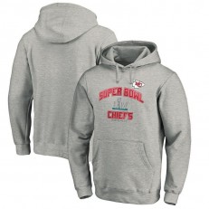 Kansas City Chiefs NFL Pro Line by Fanatics Branded Super Bowl LIV Bound Heart & Soul Pullover Hoodie &ndash; Heather Gray