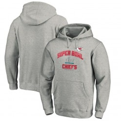 Kansas City Chiefs NFL Pro Line by Fanatics Branded Super Bowl LIV Bound Heart & Soul Pullover Hoodie &ndash; Heather Gray