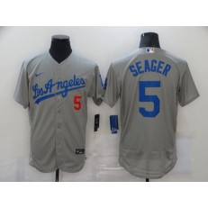 Los Angeles Dodgers #5 Corey Seager Gray 2020 Nike Flexbase Jersey