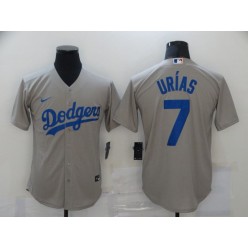 Los Angeles Dodgers #7 Julio Urias Gray 2020 Nike Cool Base Jersey