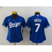 Los Angeles Dodgers #7 Julio Urias Royal Women 2020 Nike Cool Base Jersey