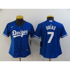 Los Angeles Dodgers #7 Julio Urias Royal Women 2020 Nike Cool Base Jersey