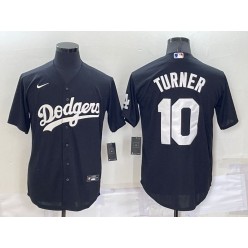 Dodgers 10 Justin Turner Black Nike Turn Back The Clock Cool Base Jersey