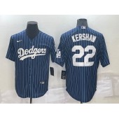 Dodgers 22 Clayton Kershaw Blue Nike Throwback Cool Base Jersey