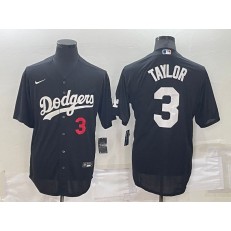 Dodgers 3 Chris Taylor Black Nike Turn Back The Clock Cool Base Jerseys