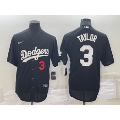 Dodgers 3 Chris Taylor Black Nike Turn Back The Clock Cool Base Jerseys