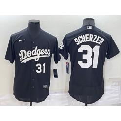 Dodgers 31 Tyler Anderson Black Nike Turn Back The Clock FlexBase Jersey