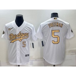 Dodgers 5 Freddie Freeman White Nike 2022 MLB All-Star Cool Base Jersey