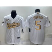 Dodgers 5 Freddie Freeman White Nike 2022 MLB All-Star Cool Base Jerseys