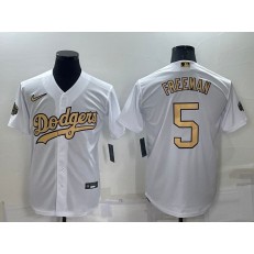 Dodgers 5 Freddie Freeman White Nike 2022 MLB All-Star Cool Base Jerseys