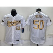 Dodgers 50 Mookie Betts White Nike 2022 MLB All-Star Flexbase Jersey