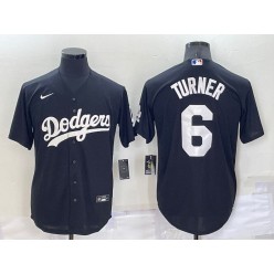 Dodgers 6 Trea Turner Black Nike Turn Back The Clock Cool Base Jersey