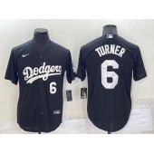 Dodgers 6 Trea Turner Black Nike Turn Back The Clock Cool Base Jerseys