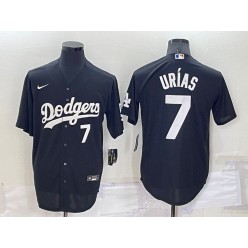 Dodgers 7 Julio Urias Black Nike Turn Back The Clock Cool Base Jersey