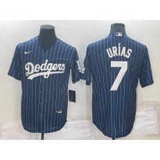 Dodgers 7 Julio Urias Blue Nike Throwback Cool Base Jersey