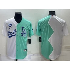 Dodgers Blank White Green Nike Split 2022 MLB All-Star Jersey