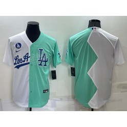 Dodgers Blank White Green Nike Split 2022 MLB All-Star Jersey