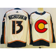 Avalanche 13 Valeri Nichushkin White Reverse Retro Adidas Jersey