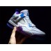 AIR JORDAN 4 RETRO HORNETS WHITE BLUE PURPLE