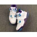 AIR JORDAN 4 RETRO HORNETS WHITE BLUE PURPLE